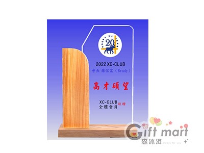 透明壓克力獎牌+木座